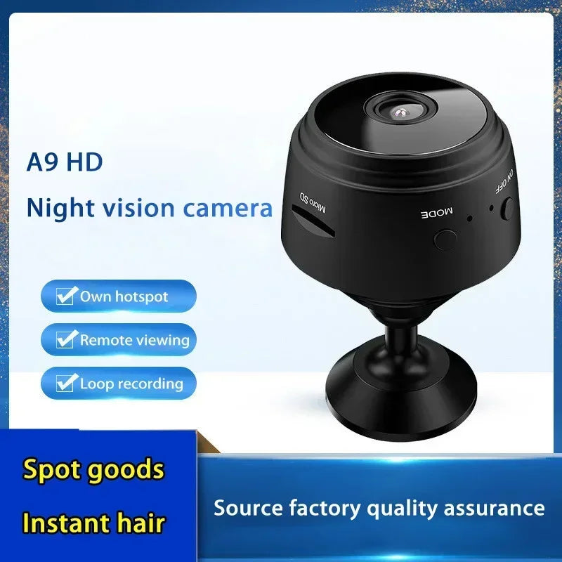 🕵️ Cámara Mini WiFi A9 1080P - Seguridad Discreta, Visión Nocturna & Alertas al Celular