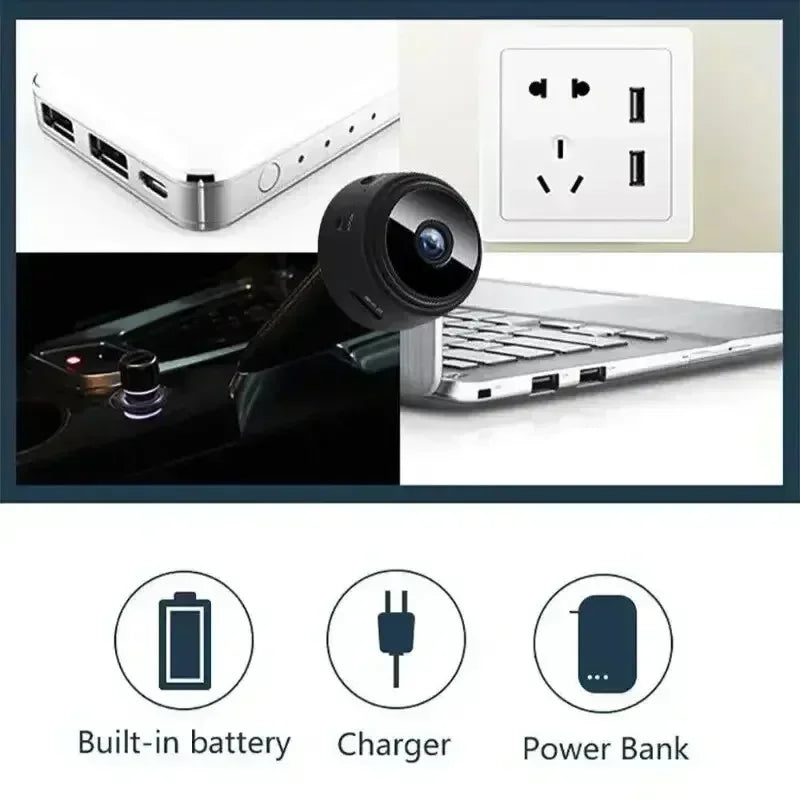 🕵️ Cámara Mini WiFi A9 1080P - Seguridad Discreta, Visión Nocturna & Alertas al Celular