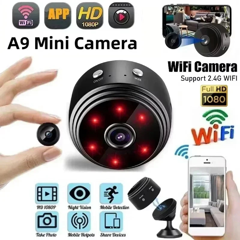 🕵️ Cámara Mini WiFi A9 1080P - Seguridad Discreta, Visión Nocturna & Alertas al Celular