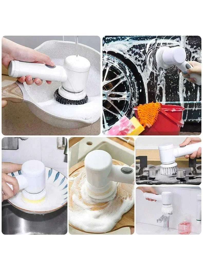 ✨ Cepillo Eléctrico Giratorio 5 en 1 - Limpieza Profunda Sin Esfuerzo