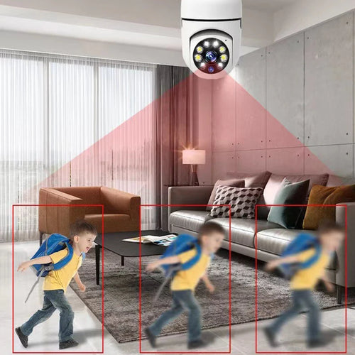 360° WiFi Smart Bulb Security Camera - 1080P HD, Night Vision & Auto Tracking