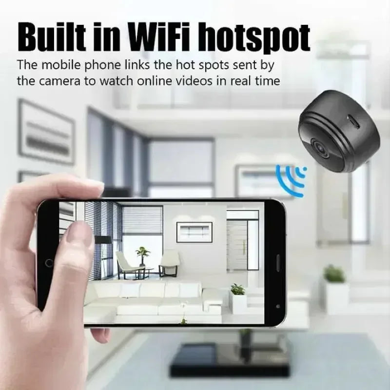 🕵️ Cámara Mini WiFi A9 1080P - Seguridad Discreta, Visión Nocturna & Alertas al Celular