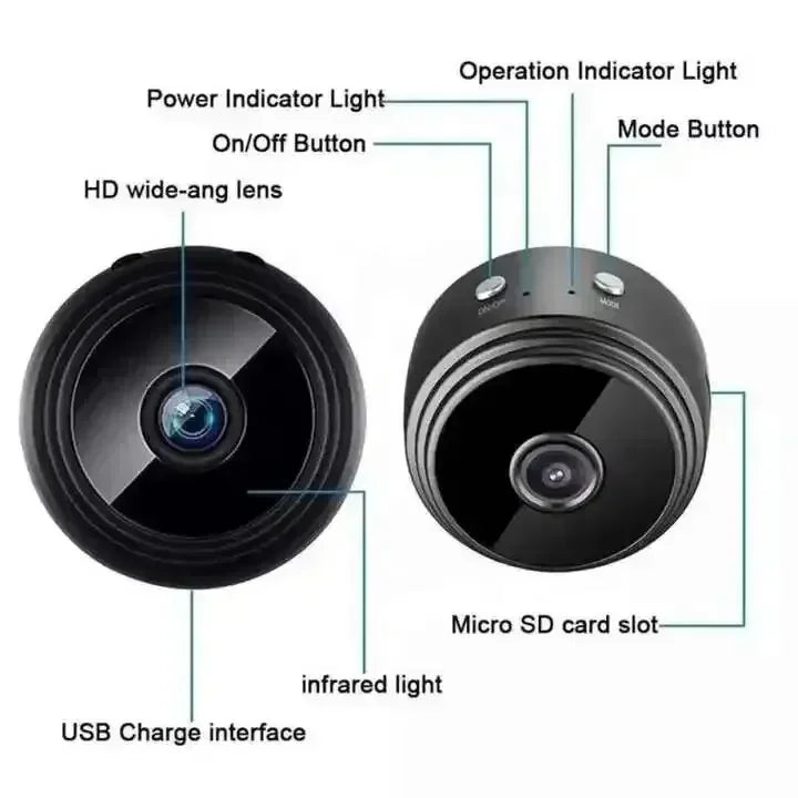 🕵️ Cámara Mini WiFi A9 1080P - Seguridad Discreta, Visión Nocturna & Alertas al Celular